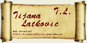 Tijana Latković vizit kartica